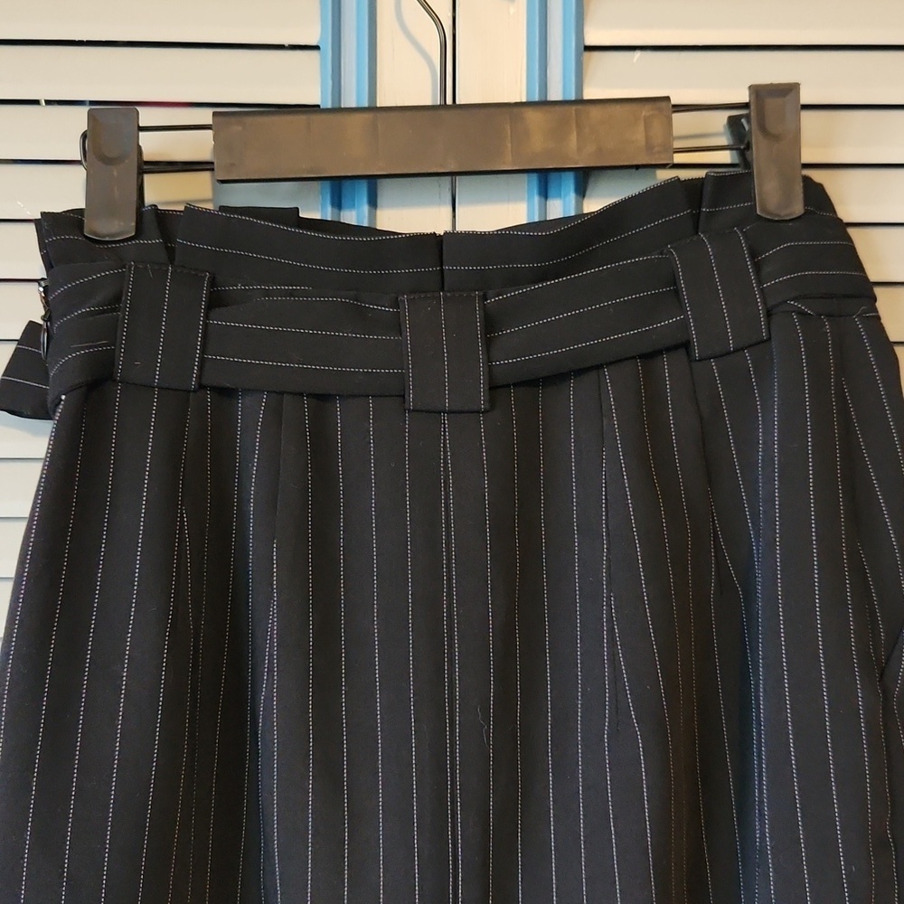 Express Black & White Pin Stripe Skirt - Picture 7 of 11